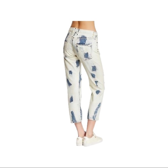 NWT CURRENT/ELLIOTT the vintage cropped straight dirty bleached jeans (J… - Picture 2 of 12